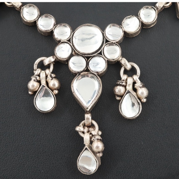 Amrapali Sterling Silver Glass Necklace - Picture 3 of 6